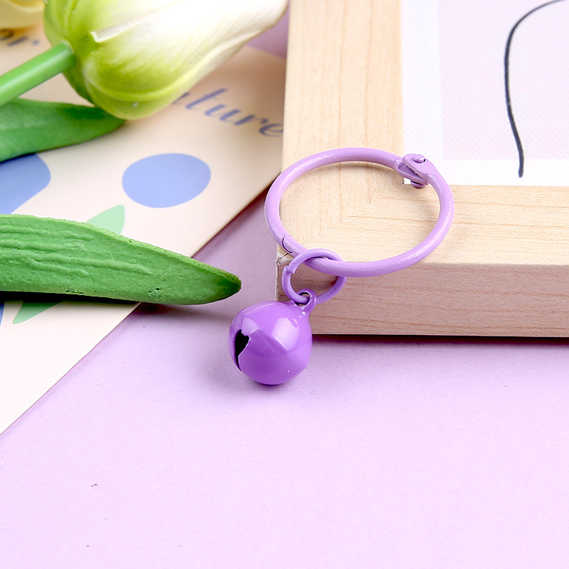 Picture of Korean Style Hyun-a Small Fresh Color Small Flower Bell Keychain Tanabata Gift Key Ring Bag Women's Hanging Accessories