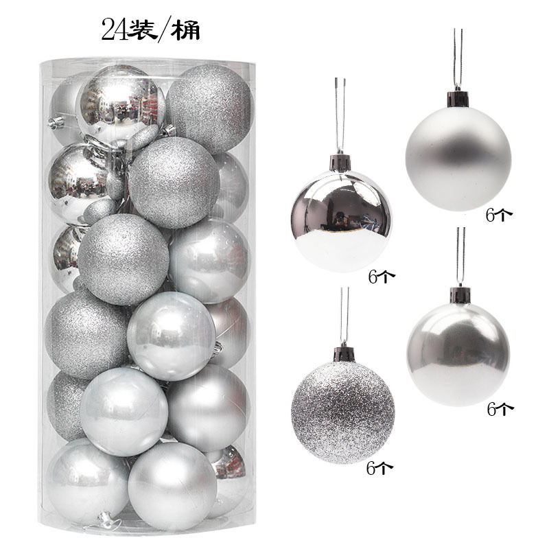 Picture of Christmas decorative ball electroplating plastic ball 3468CM barrel Christmas ball shopping mall ceiling Christmas tree pendant hanging ball