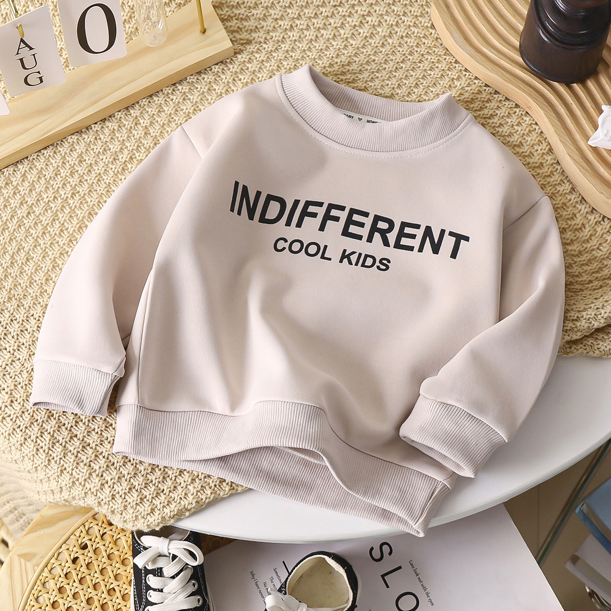 Picture of 2025 Spring & Fall Kidsren's Pullover Sweatshirt Long-Sleeved Korean Style Jacket Sports Casual Loose Top for Boys and Girls