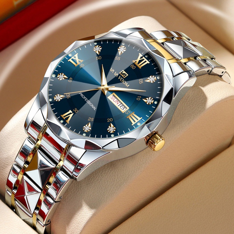Picture of Cross-border brand men's watches waterproof fashion ling face design with calendar business fashion men's watches factory wholesale