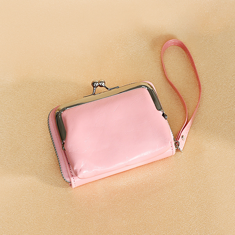 Picture of 2025 New Retro Style Clip Bag Personalized Mini Multi-Compartment Card Slot Card Bag Coin Bag Hand-Held Small Bag