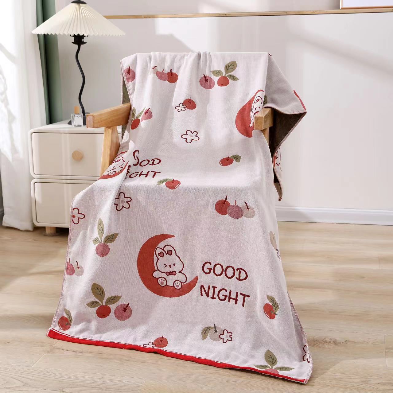 Picture of Gauze Bath Towel 160x 80cm Multifunctional Small Blanket Four Seasons Universal Multi-layer Adult Couple Seaside