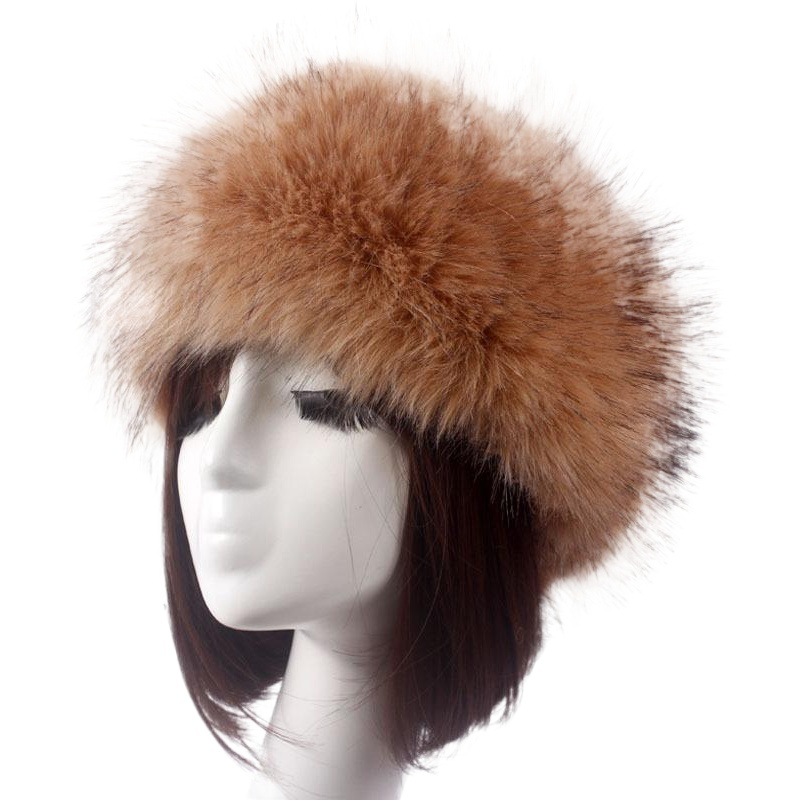 Thickened Hat Winter Faux Fur Women's Korean-style Empty Top Hat Warm Hat Ring Headgear Headgear Hat Fox Fluffy Beanless Hat
