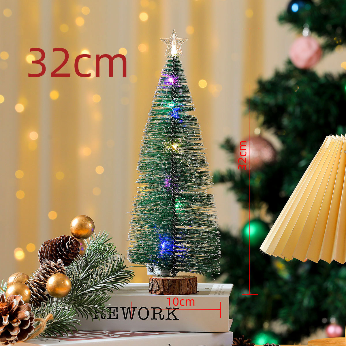 Picture of Mini Christmas tree Christmas Cedar desktop white pine needle tree window decoration Christmas gift Christmas decorations