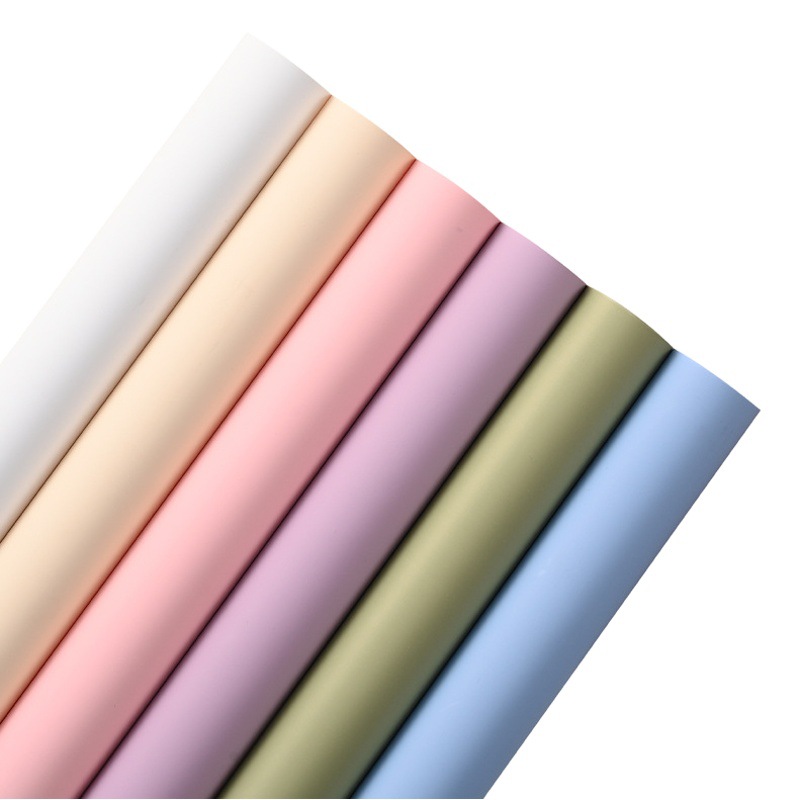 Trendy Paper Flower Bouquet Waterproof Thickeneded Matte Film Korean Style Pure Color Flower Wrapping Materials Flower Wrapping Paper Flower Wrapping Paper