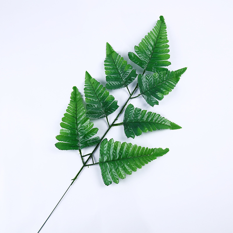 Picture of Simulated Persian Leaves, Artificial 7-Pronged Persian Leaves, Green Plant Flower Arrangement Accessories, Simulated Leaves, Simulated Flower Wedding Decoration