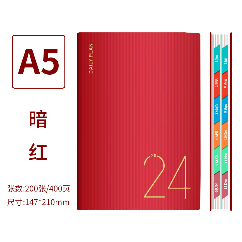 Picture of 2025 Schedule, 365-Day Daily Planner, One Page Per Day, Diary, Notepad, Time Management Notes