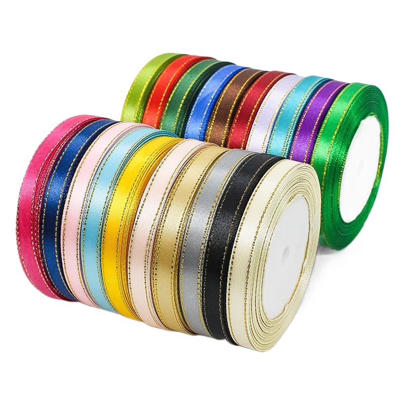 Factory Wholesale 1cm Phnom Penh Ribbon Gift Box Packaging Ribbon Headwear Accessories Clothing Accessories Ribbon Ribbon in stock