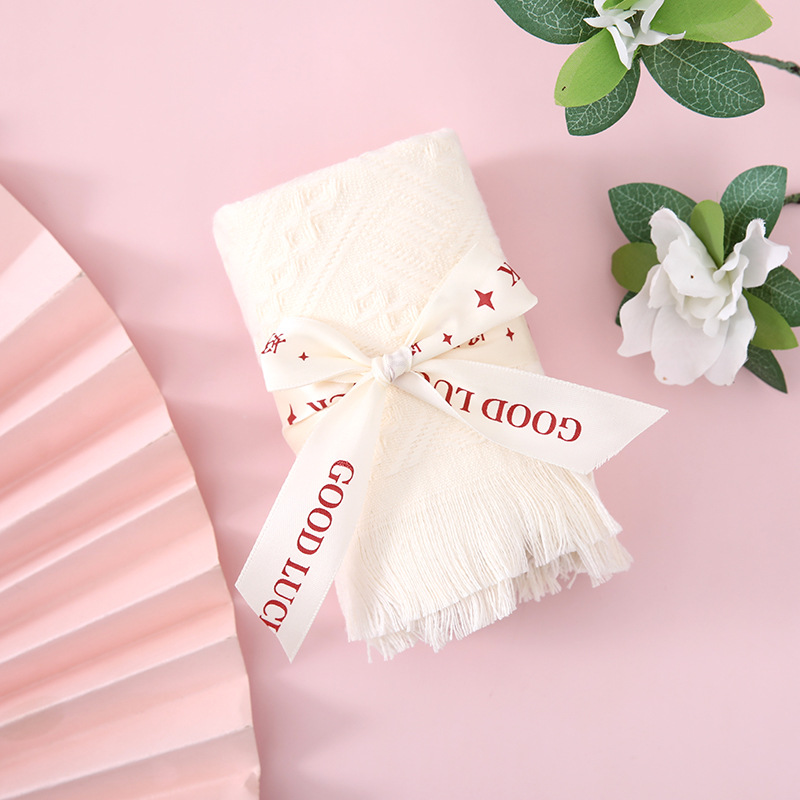 Picture of Accompanying gift cotton tassel towel wedding wedding wedding bridesmaid return gift creative gifts wholesale