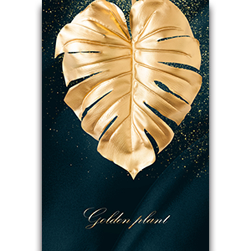 Picture of Source Factory Black Gold Leaves Living Room Hanging Painting Nordic Landscape Canvas Core Wholesale Abstract Restaurant Decorative Painting