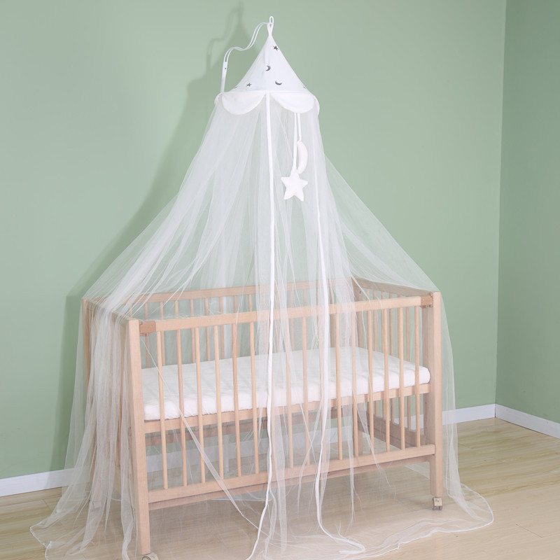 Picture of Baby Crib Mosquito Net with Bracket Kidsren's Bed Mosquito Net Cover Baby Bb Newborn Floor Clip-Type Anti-Mosquito Encryption Universal