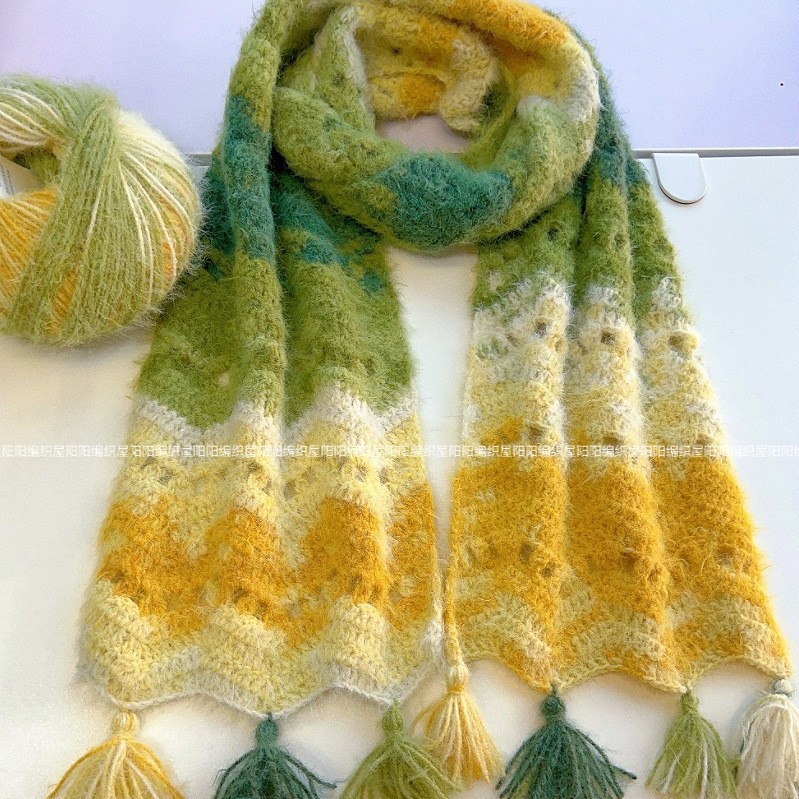 Ten moments of snow treasure DIY hand-woven The Wizard of Oz scarf material bag crochet skin-friendly shawl girlfriend gift