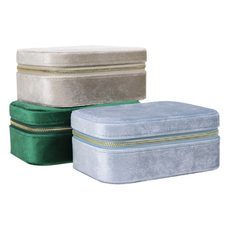 Rounded Jewelry Box Flannel Necklace Box Jewelry Ring Box Earring Box Bracelet Bracelet Box Jewelry Packaging Box Wholesale