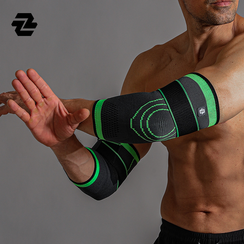 Foreign trade wholesale strap sports elbow pad pressure fitness weightlifting arm pad basketball tennis riding elbow pad protective sleeve