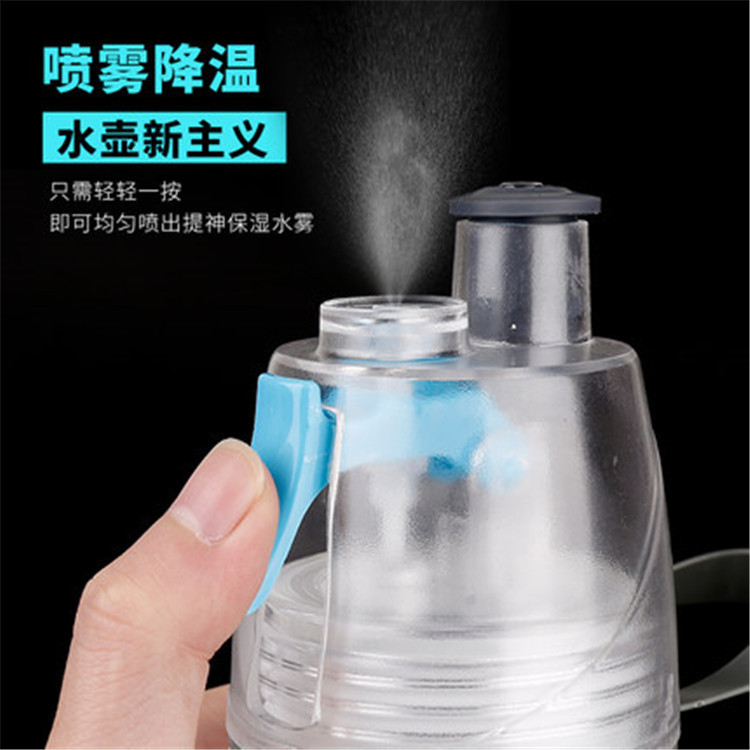 Picture of Cycling Bicycle Outdoor Sports Spray Kettle PE Double Layer Plastic Water Cup Cold Cooling Fashion Water Cup Wholesale