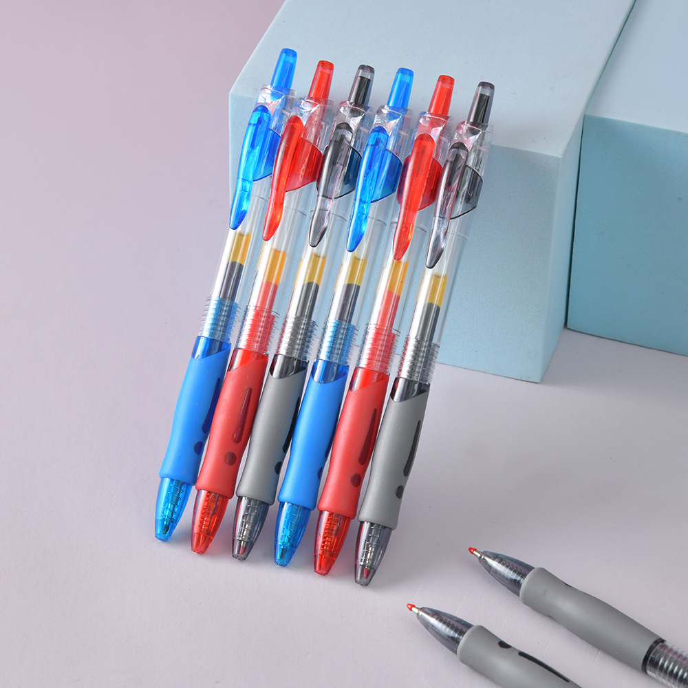 Picture of 1008 Press-Type Gel Pen Black and Red Signature Pen Office Student Stationery Portable Quick-Drying Ink