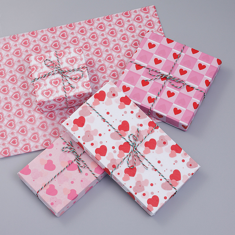 Cross-border Hot Valentine's Day Love Printing Sydney Paper 50X35CM Copy Paper Flowers Gift Wrapping Paper