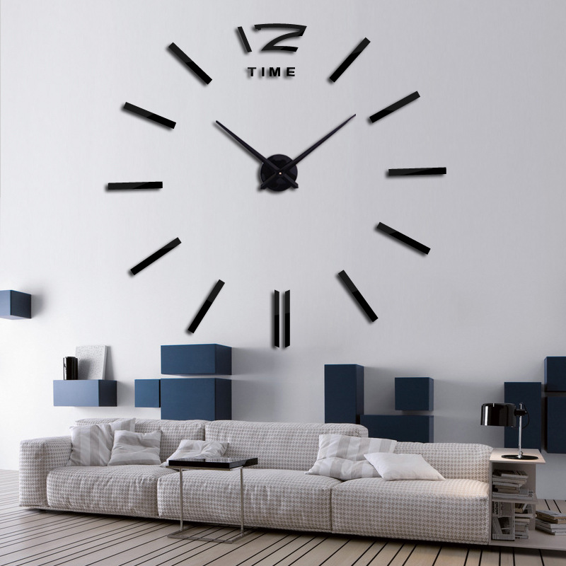 Cross-border home new DIY wall clock acrylic wall hanging large mute clock home decoration living room Nordic wall clock