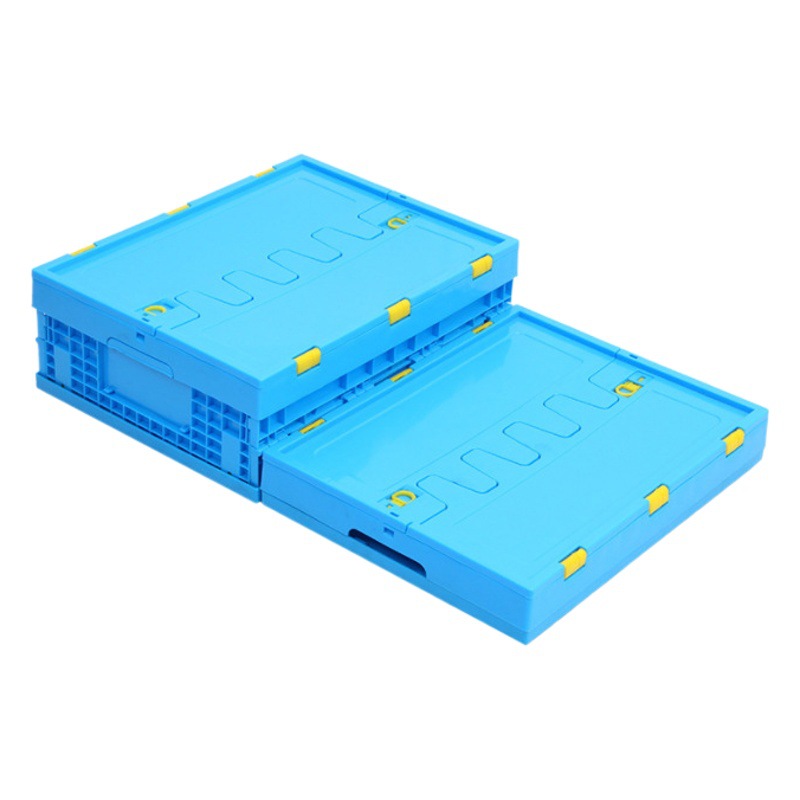 Factory direct supply with lid folding plastic box 500-170 folding plastic turnover box agricultural fruits and vegetables folding