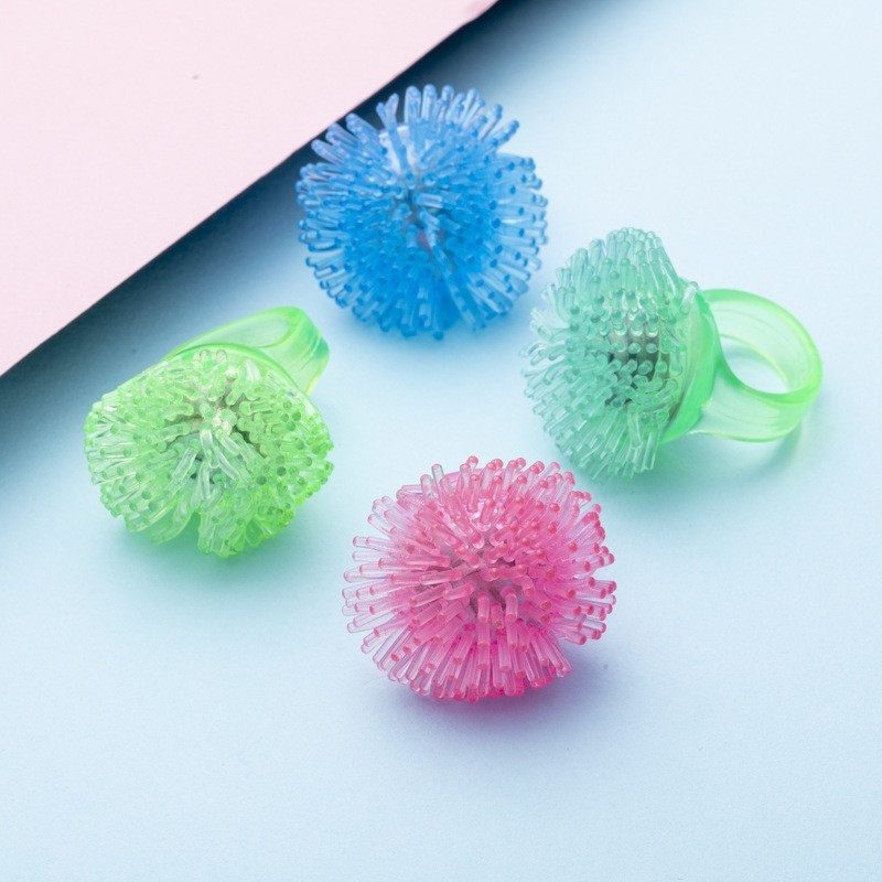 Picture of Cross-border Amazon direct selling luminous ring TPR flash ring five-pointed star mixed soft rubber ring factory straight hair
