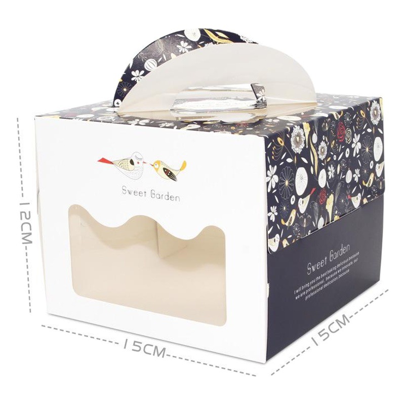 Box baking box small 4-inch mousse box portable cake box four-inch cheese cake box with bottom