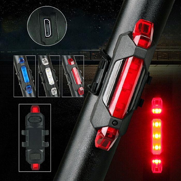Wholesale Mountain Bike Lights Cycling Tail Lights USB Charging Lights Mini Warning Lights Night Cycling Equipment Bicycle Tail Lights