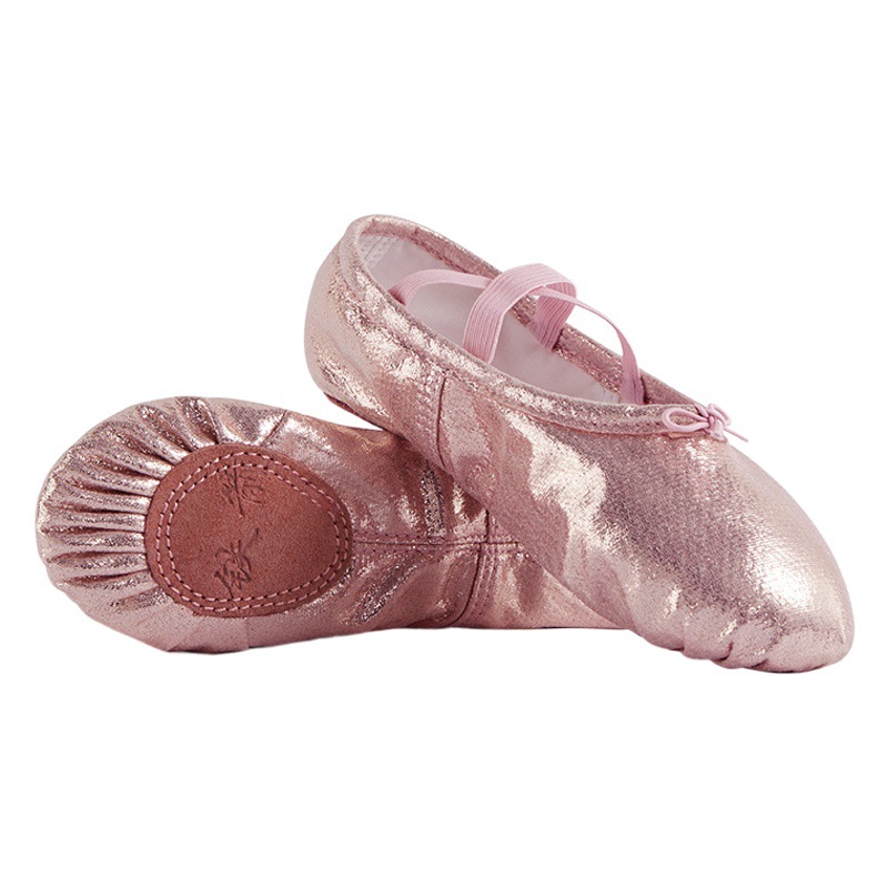 Dancing Shoes Women Soft Sole Non-Slip Chinese Crystal Pink Children PU Practicing Girl Toddler Ballet Princess Cat Claw