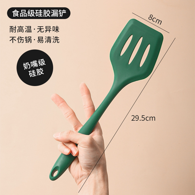 Picture of Wholesale household non-stick pan silicone chinese shovel high temperature resistant shovel spoon suit colander soup spoon suit kitchenware five-piece set