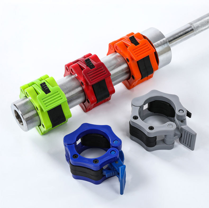 Picture of Nylon safety dumbbell barbell bar buckle professional fast Austrian bar card head high-grade 5cm plastic card head buckle lock