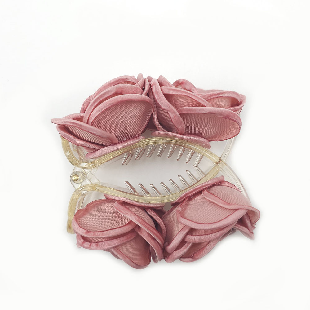 2024 Explosions Grab Clip Camellia Burned Edge Flower South Korea Grab Clip New Style Head Grab Clip
