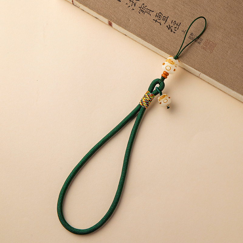 Picture of Cute Bodhi Lucky Cat Mobile Phone Chain Wrist Hanging Chain Pendant Pendant Exquisite Anti-loss Drop-resistant Mobile Phone Case Lanyard