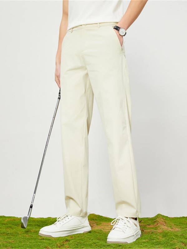 Summer New Men's Golf Trendy Ice Silk Pants Summer New Casual Sports Pants Quick-Dry Thin Long Pants