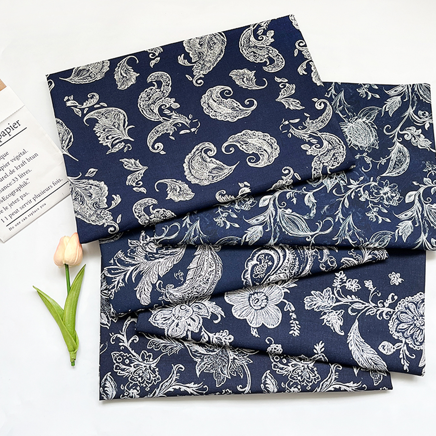 Ethnic Pattern Cotton 20-Count Cotton and Linen Fabric Digitally Printed Children's Clothing Shirt Han Dynasty New Chinese Clothing Fabric