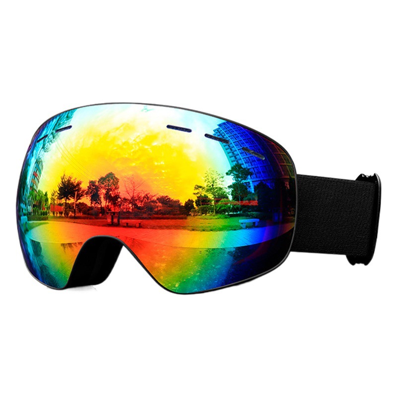 Men's and Women's Outdoor Sports, Snap-On Myopia Glasses, Goggles, Anti-Fog, Anti-Uv, Large Field of View Spherical Ski Goggles