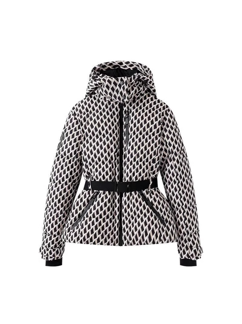 Picture of Cross-Border Aliexpress Hot-Selling Fashionable Ski Series Waist Hooded Versatile down Cotton Jacket for Women