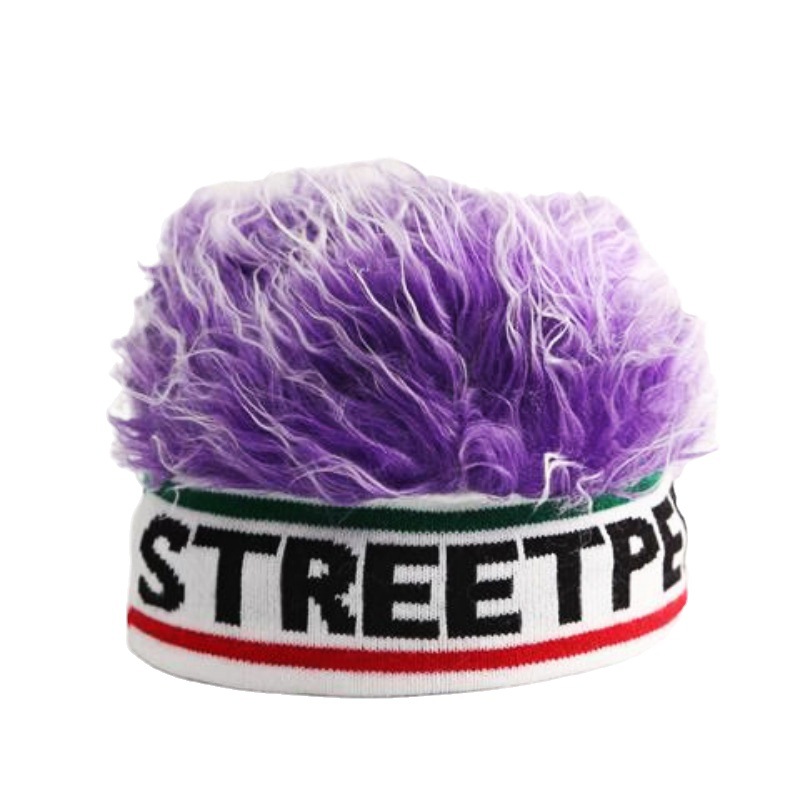 Picture of Cross-Border Parent-Child Wig Hats, Landlord Hats, Men's Ins-Style Street Knit Hats, Hip-Hop Hats, Southeast Asia Cross-Border Hot Items