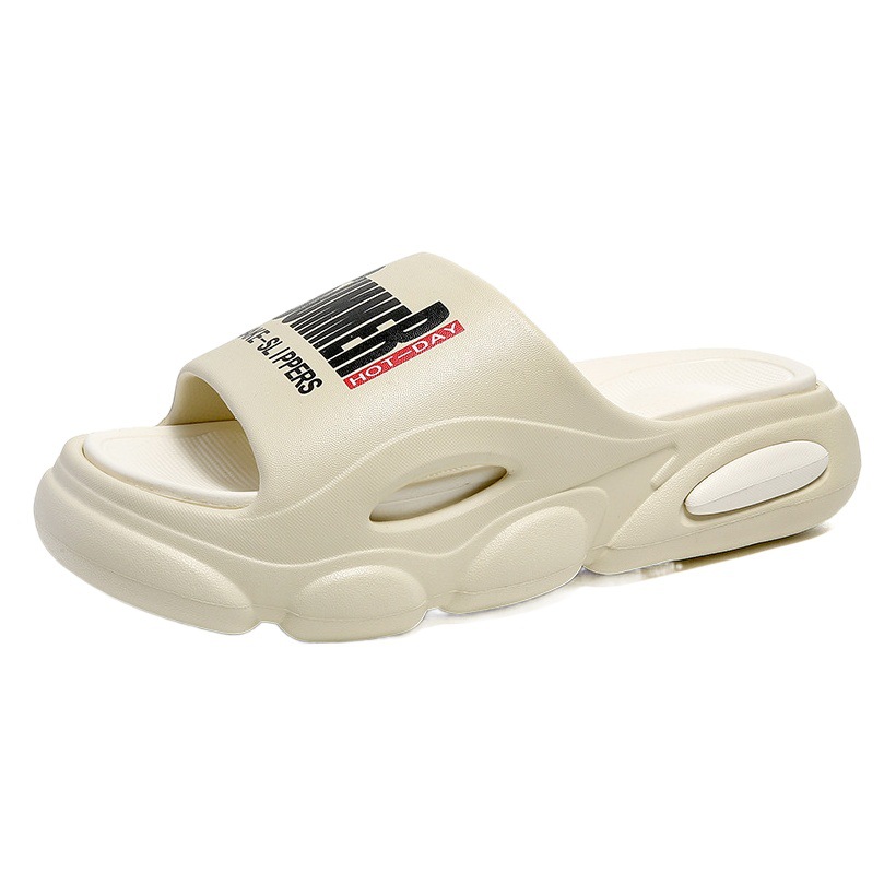 Couple's drooping 4.0 fat slippers women's shoes soft elastic thick bottom increased sandals summer outdoor beach slippers men's shoes