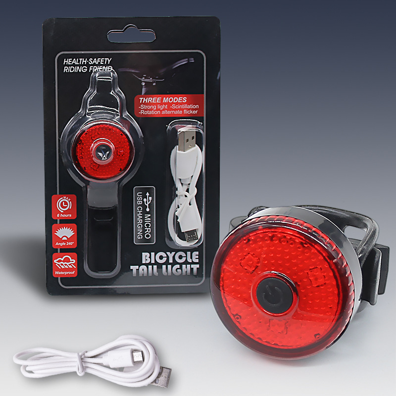 New strap bicycle USB charging creative taillight mountain bike outdoor night riding taillight riding equipment accessories