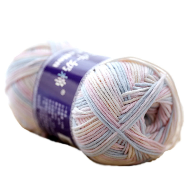 Picture of Snow Feir Milk Cotton Crochet Wool Wool Wool Wool Wool Diy Doll Wool Blanket 5 strands Milk Cotton Wholesale