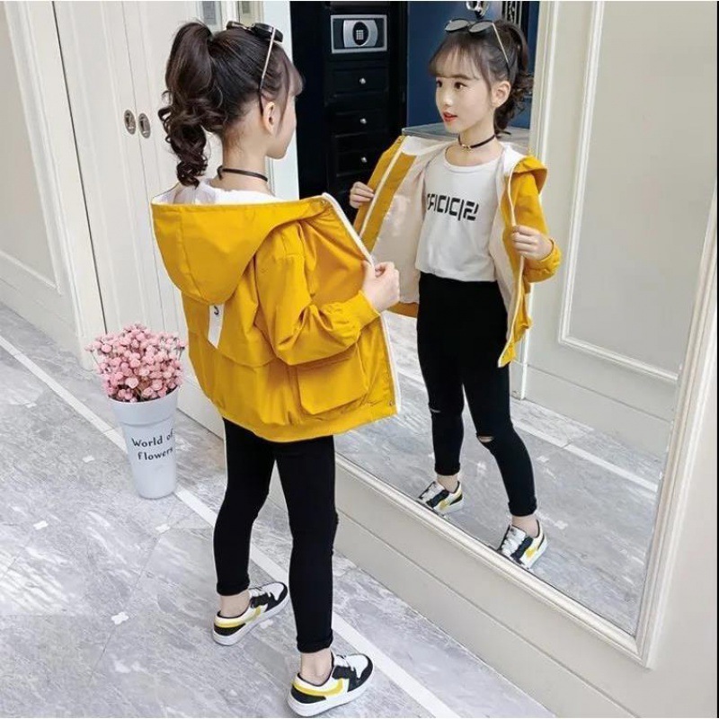 Picture of Girls' Autumn Coat 2022 New Western Style 5-Year-Old Girl Korean 6 Fixture Net Red 7 Middle and Big Children 8 Spring and Autumn Coat