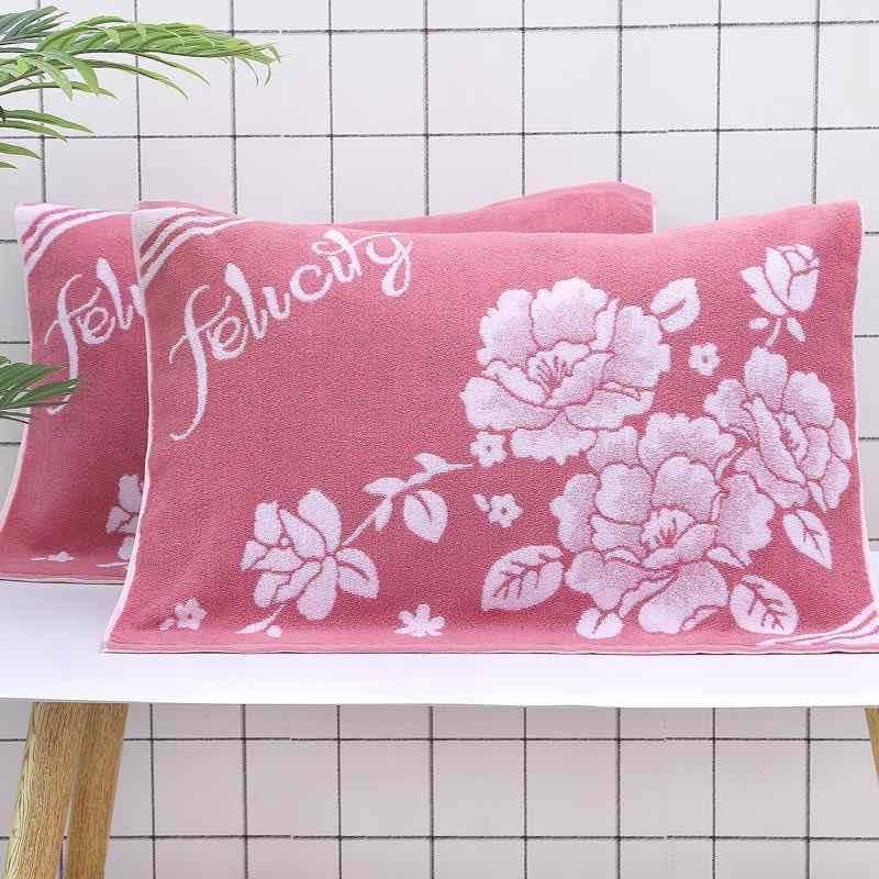 Old-fashioned cotton terry pillow towel thickened absorbent lint-free single four-season student a pair of high-grade pillow headscarf