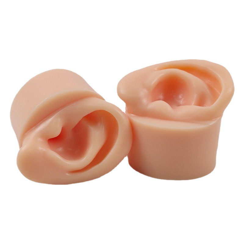 New Ear-Picking Novice Practice Teaching Long Ear Canal Artificial Silicone Ear Model Deep Ear Canal Ear-Picking Learning Props