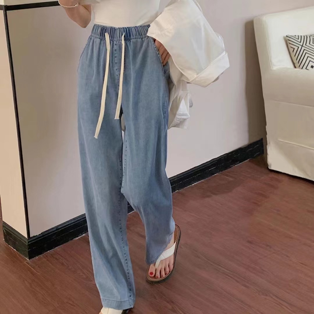 Picture of HM23848 imitation denim fabric 7 bamboo denim does not fade can be used for spring and autumn