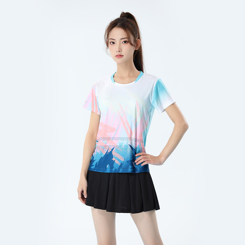 Picture of 2025 New Badminton Suit Women's Suit Quick-Drying Korean Version Men's Volleyball Table Tennis Game Training Team Suit Printing