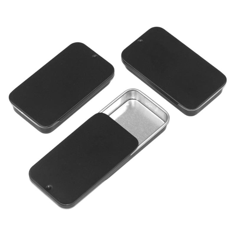 Slide Cover Sliding Box Storage Fragrant Box Iron Box Candy Mini Iron Box Empty Box Aromatherapy Pot Drawer Tinplate Box