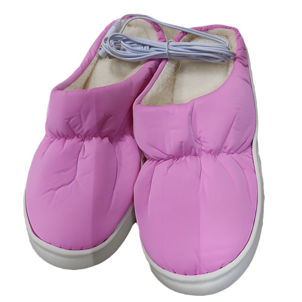 Picture of USB Slippers Heating Shoes Amazon Cross-Border Supply USB down Slippers Winter Warm Heating Slippers