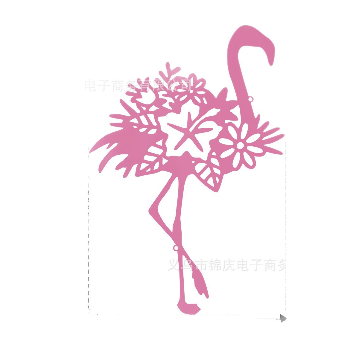 Picture of Factory Wholesale American Country Style Wrought Iron Pink Flamingo Wall Decoration for Living Room, Bedroom, Study, Bathroom