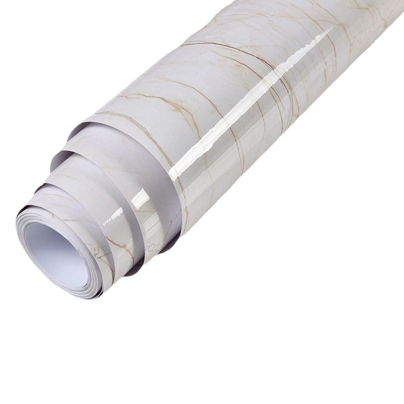 Cross-border foreign trade wallpaper self-adhesive imitation marble waterproof and oil-proof stickers kitchen furniture renovation pvc stickers manufacturers