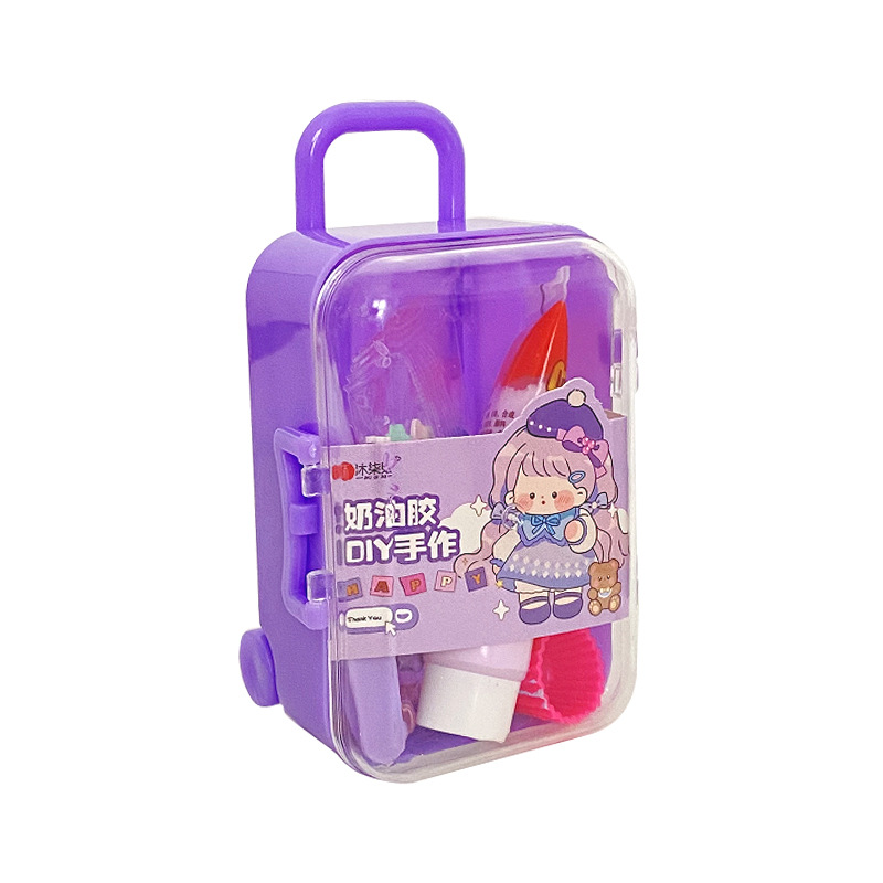 Picture of Summer vacation cream glue hand account suit creative luggage goo card suit children DIY accessories patch toy gift