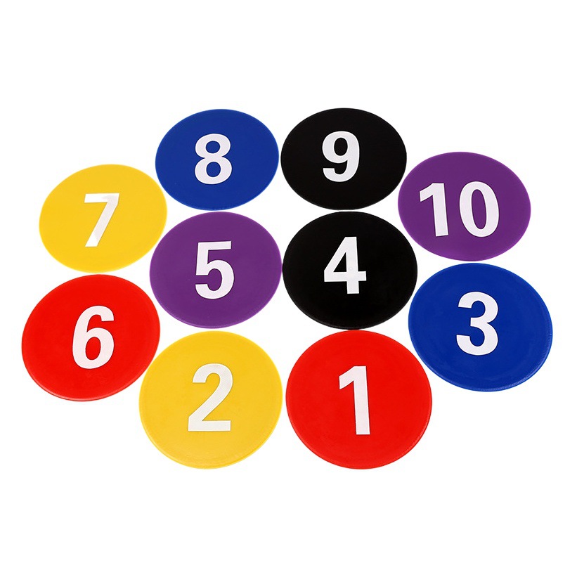 Digital Landmark Pad Digital Logo Dish Football Basketball Training Equipment Logo Dish Marker Set 1-10